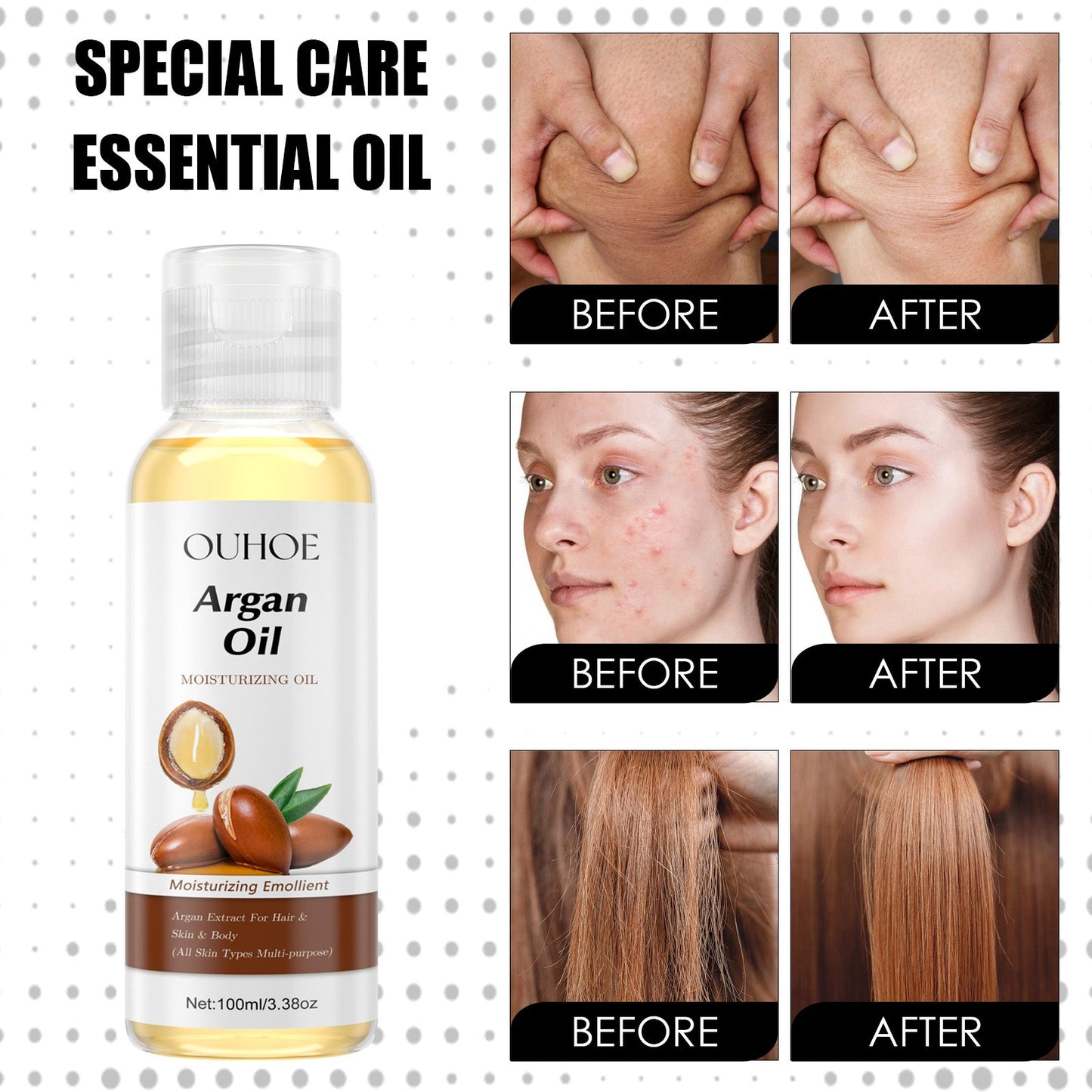 Argan Oil Moisturizing Skin Hair Care Oil