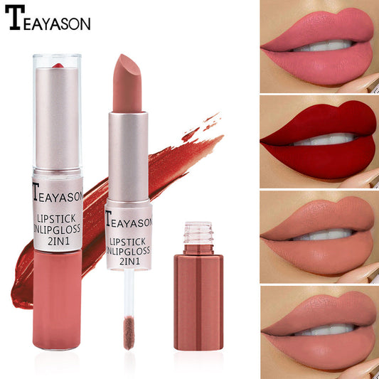 Double-Headed Non-Stick Matte Lip Gloss