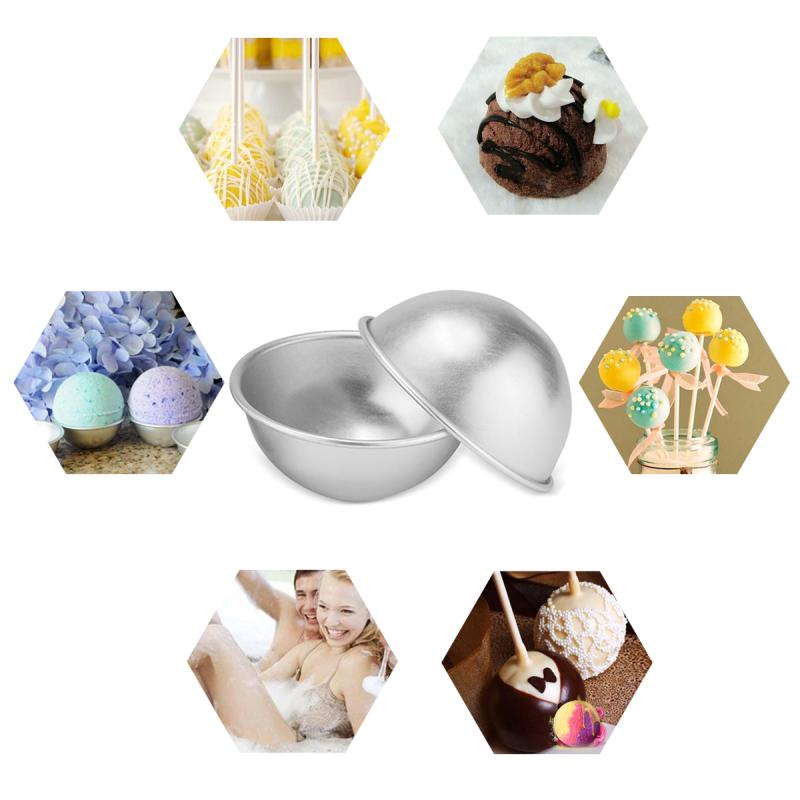 6-Piece Aluminum Bath Bomb Mold Set